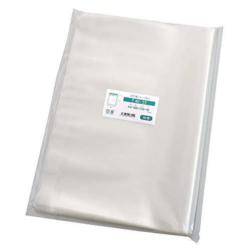 Amazon | OPP袋 衣類用 テープ付 国産 400x550mm 50枚 T40-55 二